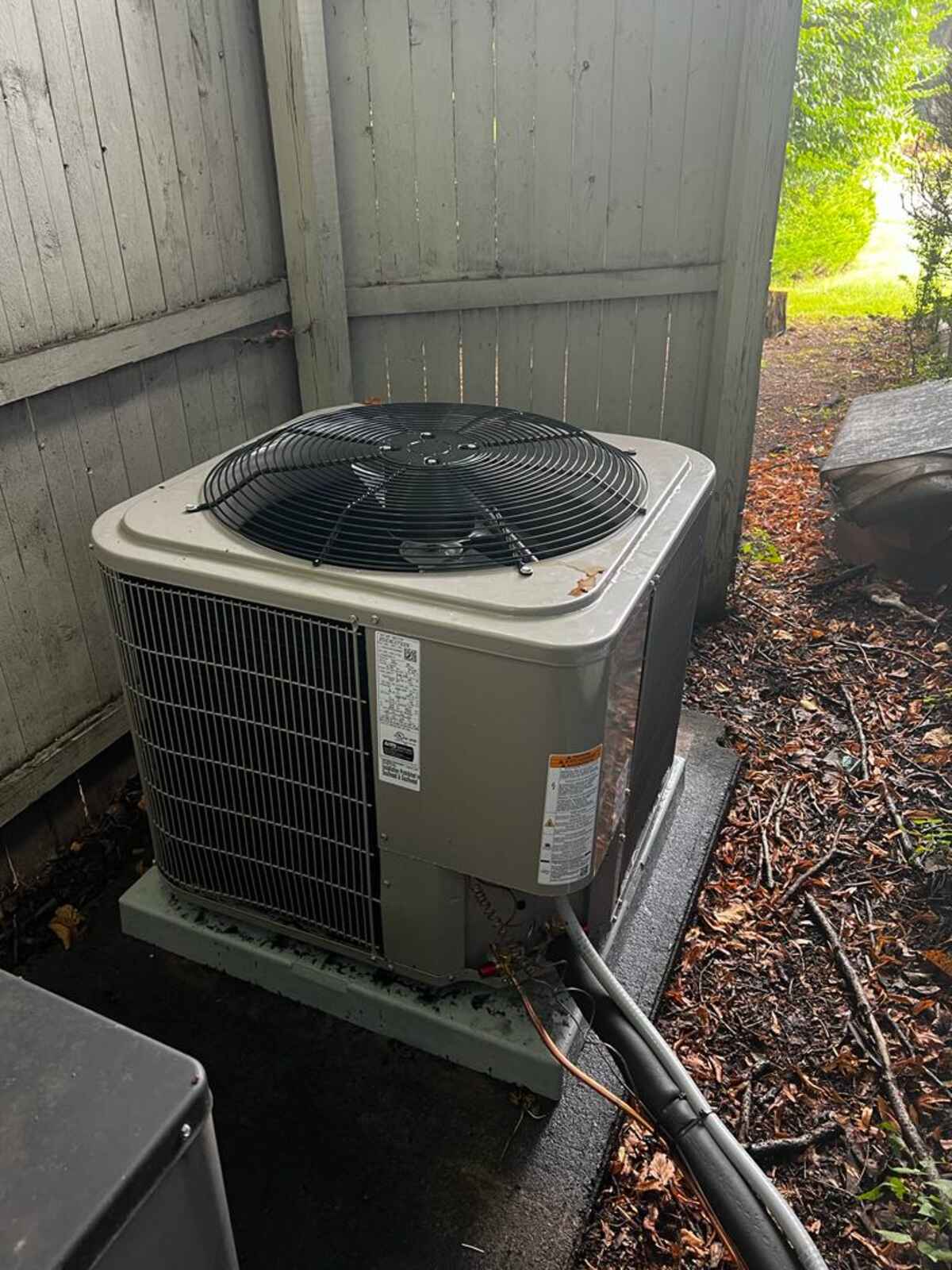 Air 1 field technician on-site HVAC work, August 2023