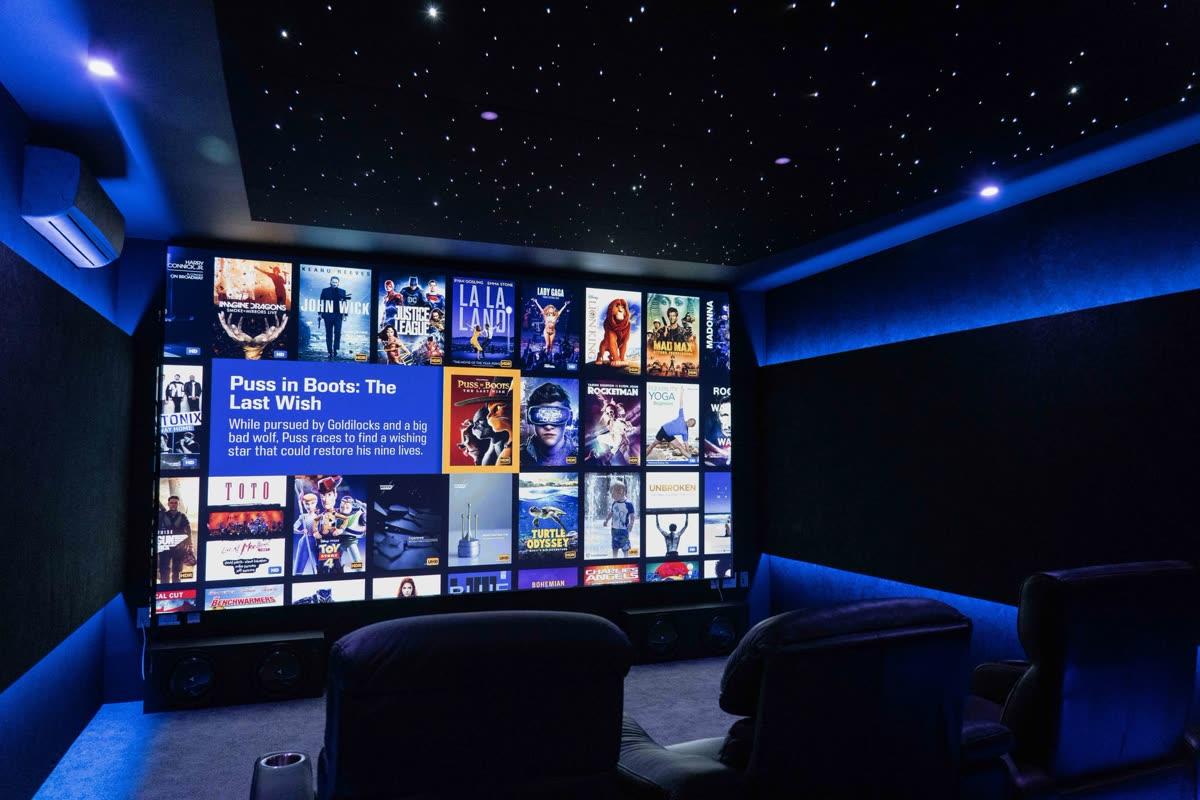 DSG Metro private theater showroom demo for dealer project planning and premium AV systems