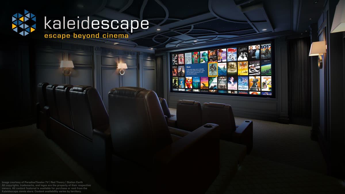 Kaleidescape home cinema room showing the theater environment that surrounds a local movie server system
