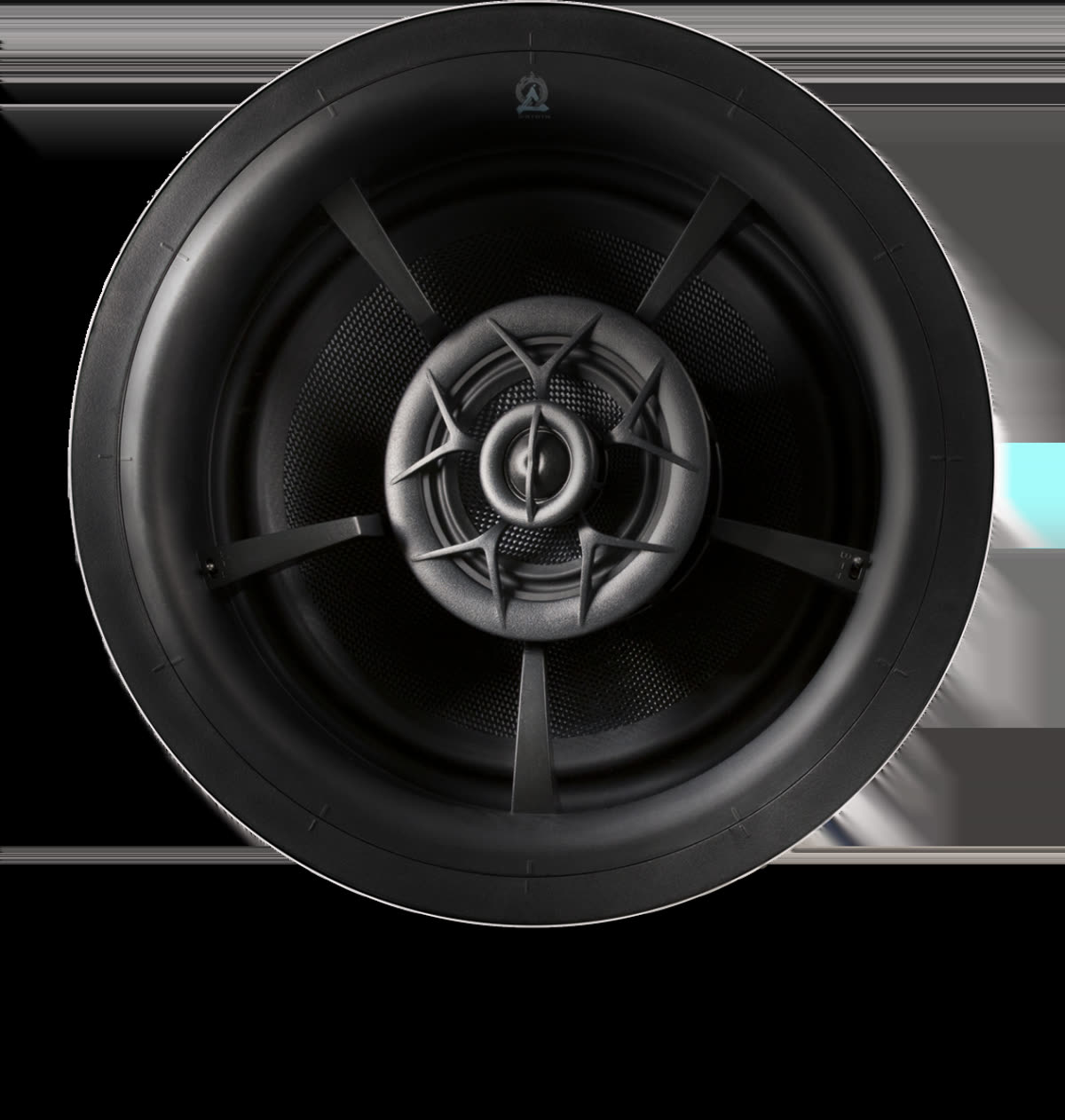 Origin Acoustics Director Collection in-ceiling speaker shown in a design-focused architectural audio presentation
