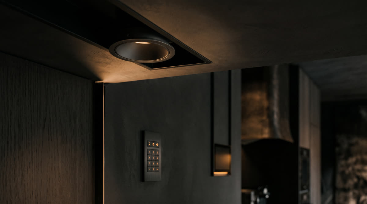DMF Lighting modular downlight assembly detail, reference image for modular recessed lighting
