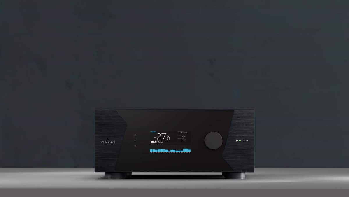 StormAudio ISP Elite MK3 processor for immersive audio in a dedicated home cinema
