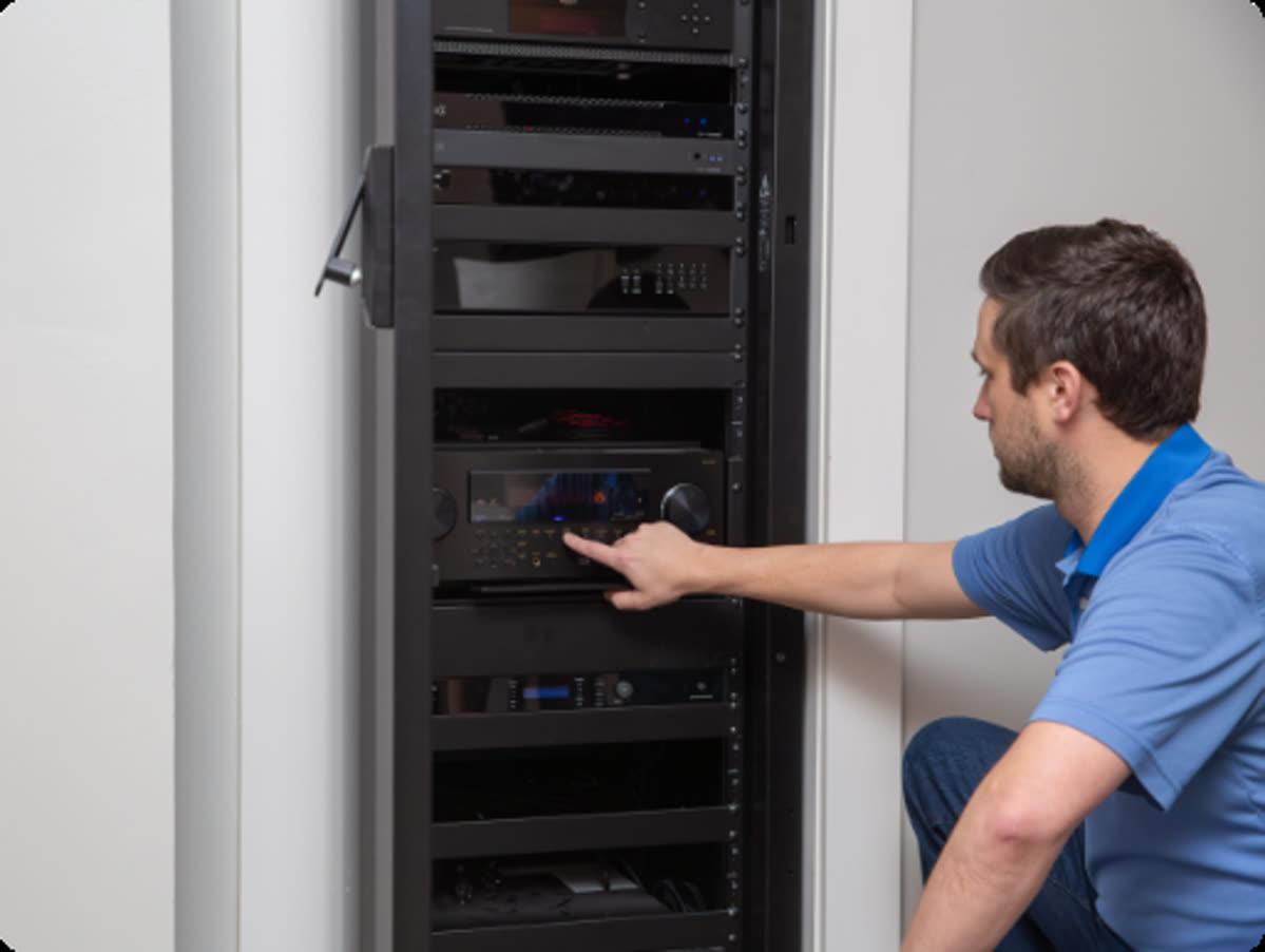 Strong AV Racks floor standing equipment rack for organized residential and commercial AV systems