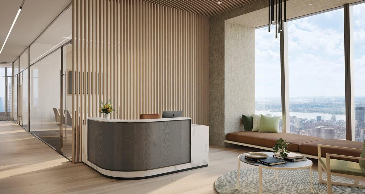 One Vanderbilt New York corporate interior with architectural lighting by Tirschwell and Co.