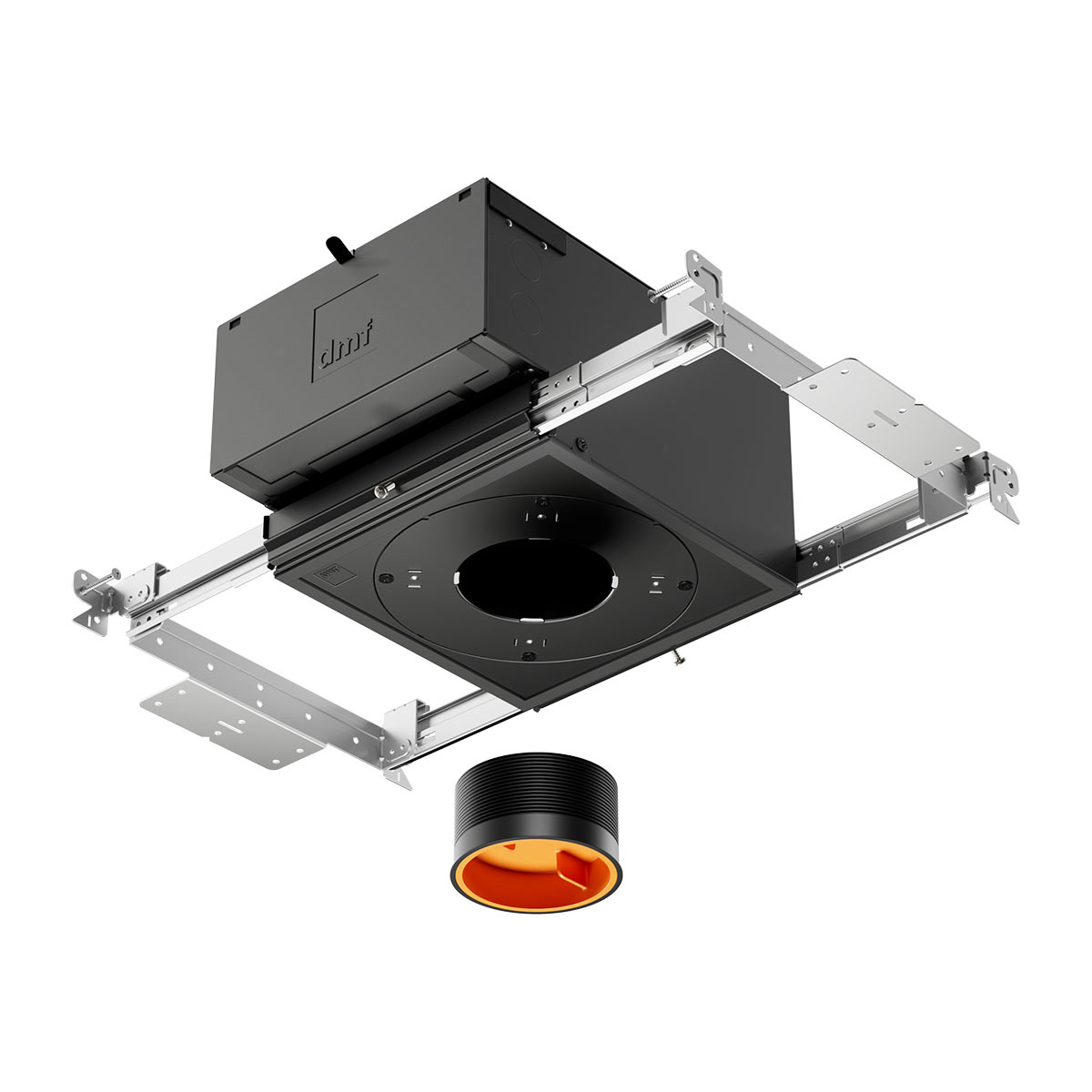 DMF X Series housing shown as a compact installation component