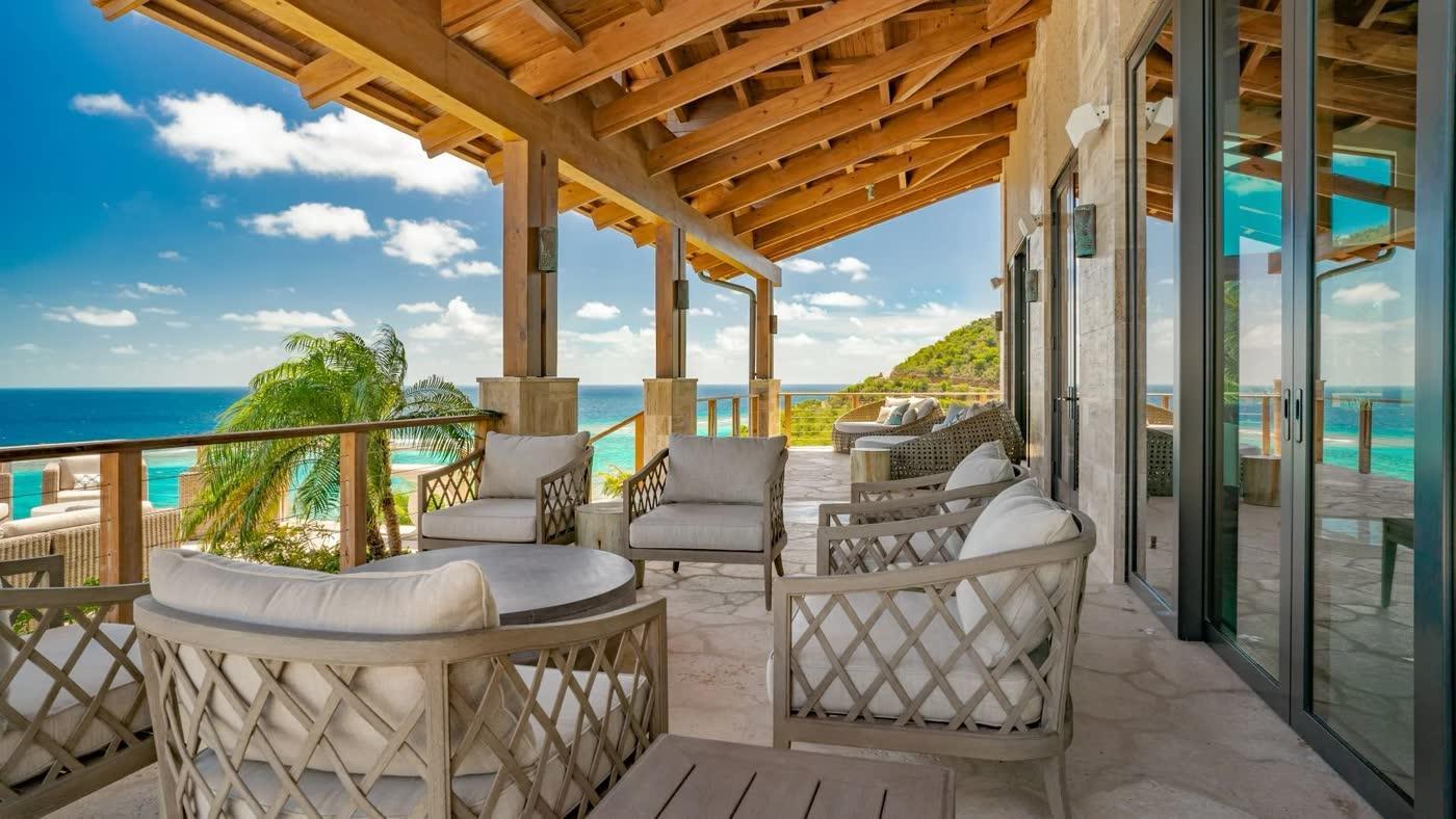 Island Media Systems outdoor patio landscape audio installation on a BVI estate