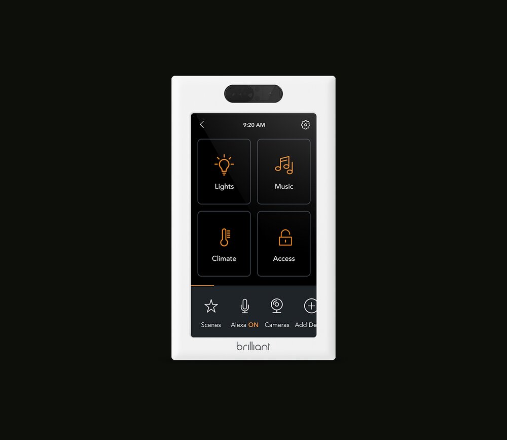 Brilliant Smart Home Control in-wall touchscreen keypad