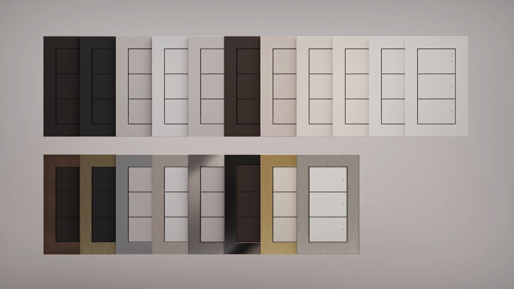 Control4 Lux configurable keypad finishes