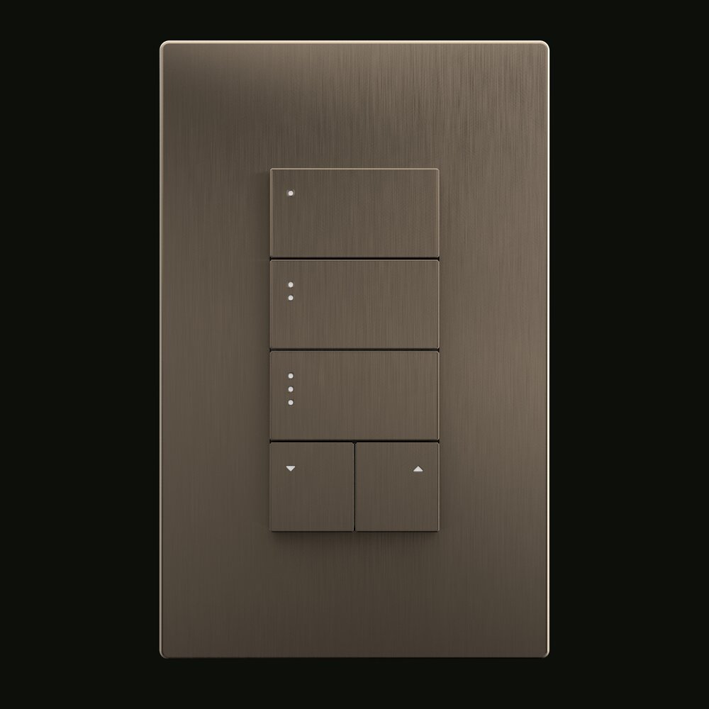 Savant Ascend keypad in brushed bronze finish