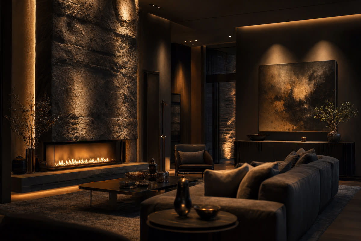 Lutron and Crestron lighting keypads installed in a luxury residence