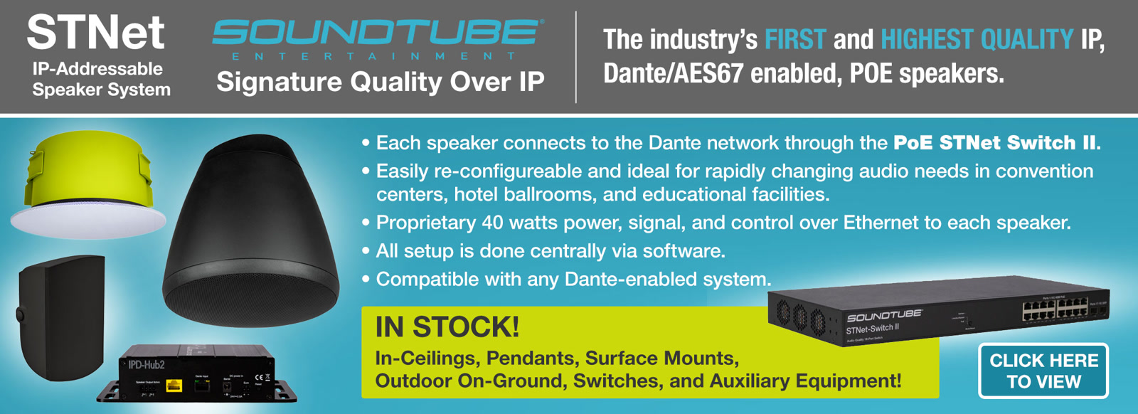 MSE Audio SoundTube STNet IP-addressable commercial speaker system