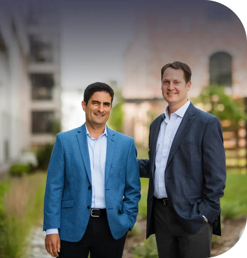 Chris Forte and Jason Manteiga — co-founders of Olmec Systems, a New Charter Technologies company