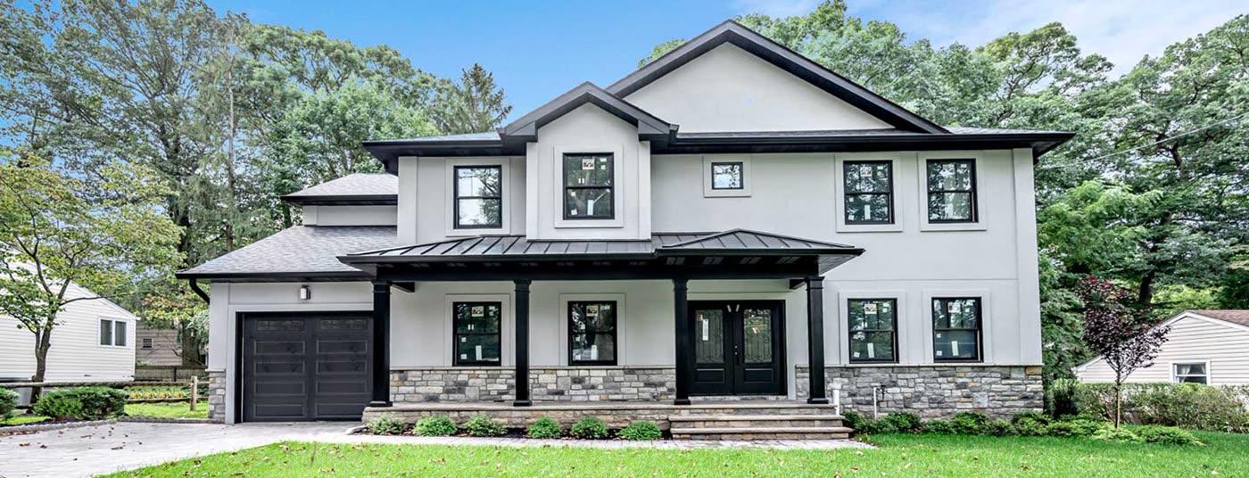 Prominent Builders custom new construction home exterior in Bergen County New Jersey
