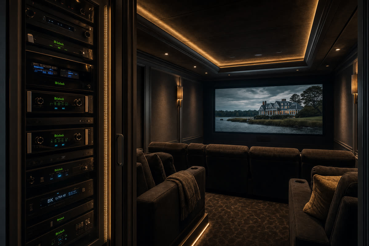 Home Theater Design and Installation in Rye, NY by Restrepo Innovations, Elite Pro Crestron Dealer serving NJ, NY, and CT